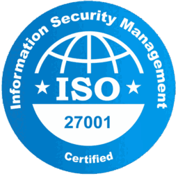 ISO/IEC 27001:2022 certified seal